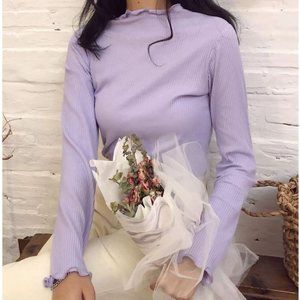 Lettuce / Frill Edge Long Sleeve Shirt